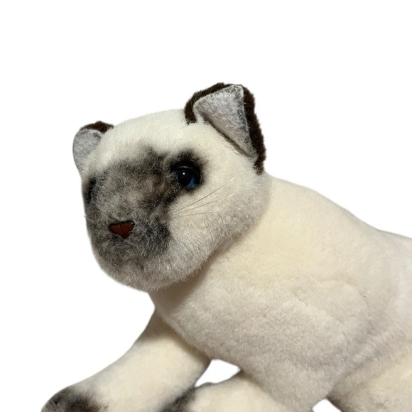 Large 17” plush Siamese cat stuffed animal toy - Picture 2 of 6
